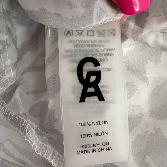 Good American Icy Leopard Print Windbreaker Jacket Packable Y2K Chic Size M NWT - Picture 16 of 16